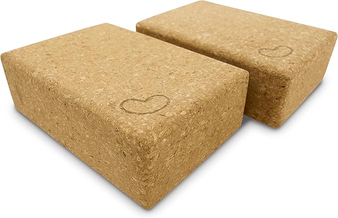 Bean Products Yoga Blocks, Standard & Large Sizes - Studio Grade, Non-Slip, Made from Eco Friendly Materials - 100% Natura...