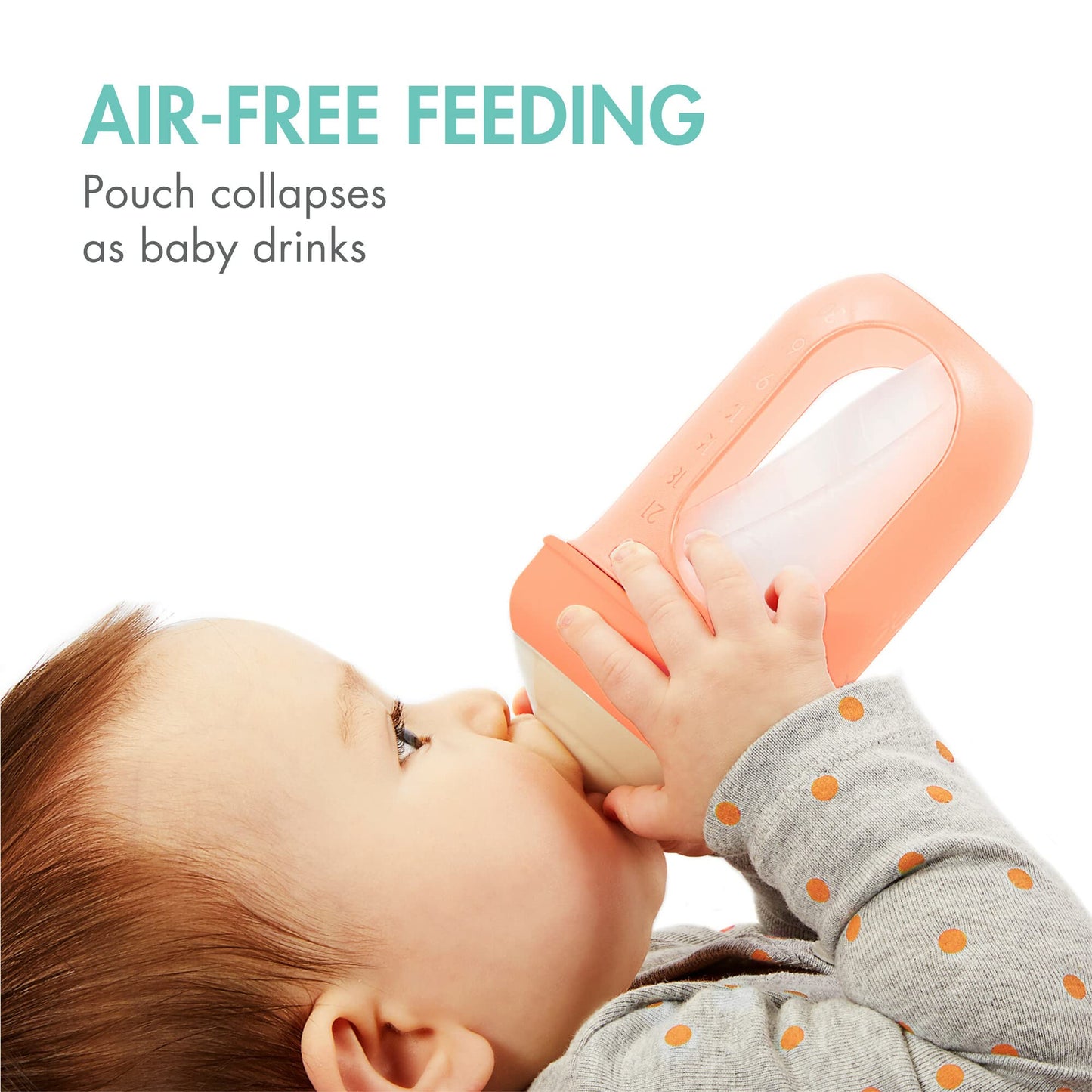 Boon Nursh Reusable Silicone Baby Bottles with Collapsible Pouch - Stage 1 Slow & Stage 2 Medium Flow - Mint & Tie Dye - 3 Count Each