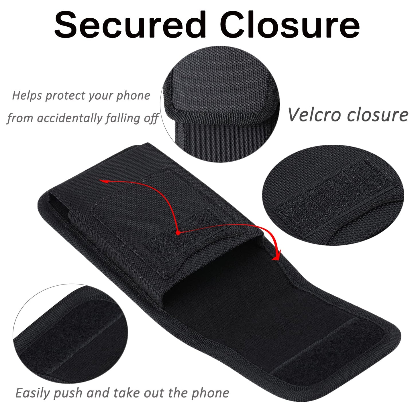 Miimall Compatible For Samsung Z Fold 7 6 5 4 3 2 Holster Phone Pouch, Wear-Resist Nylon Belt Clip Case Waist Holster Pouch For