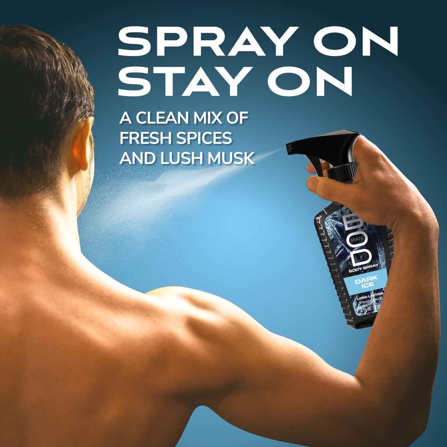 BOD man Fragrance Body Spray, Dark Ice, 8 fl oz