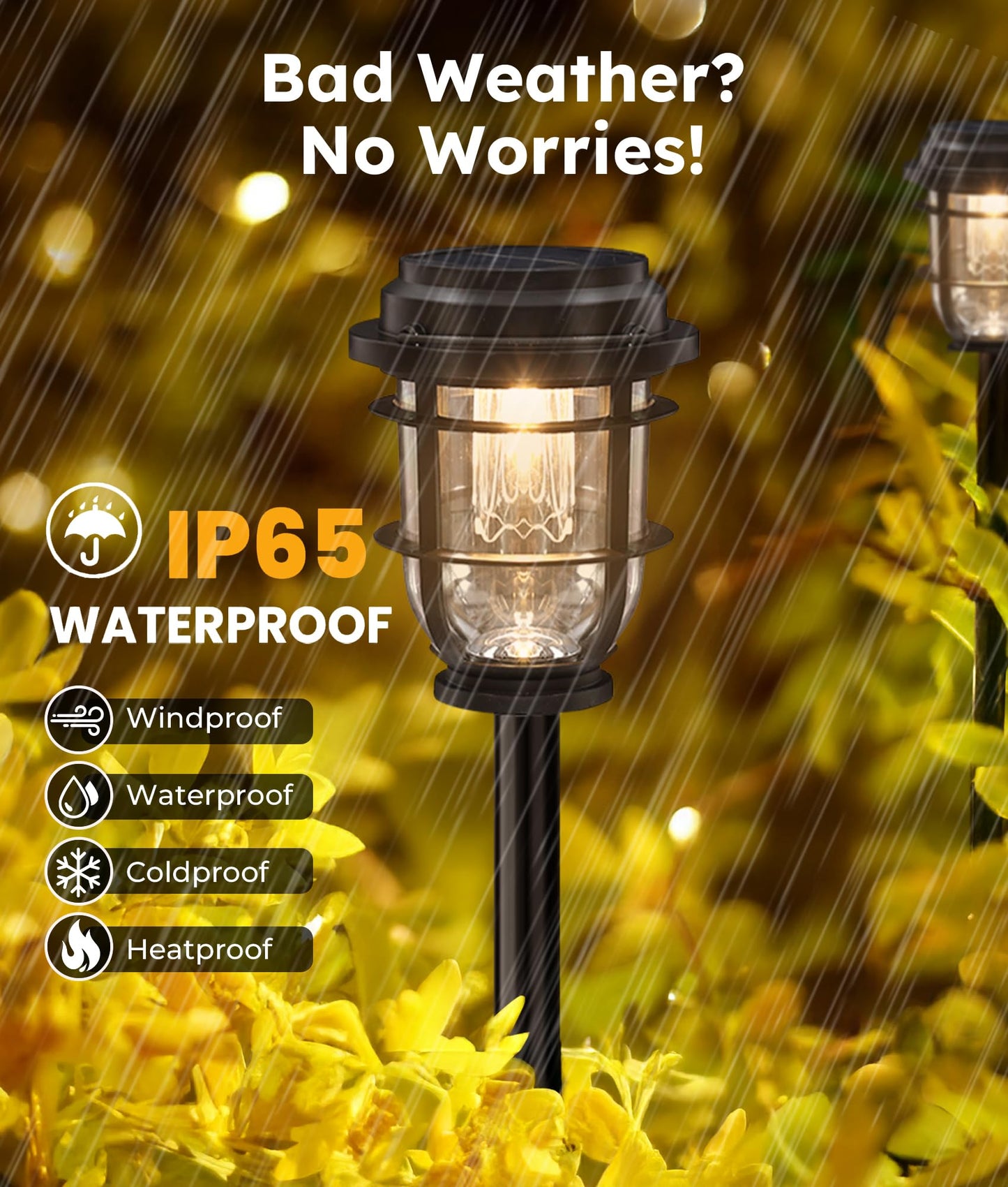 Vuees 2-Pack Solar Pathway Lights  Bright Auto Garden Lights Decor - Durable Landscape Lighting For Lawn  Patio  Walkway  Driveway  Housewarming Gifts Idea