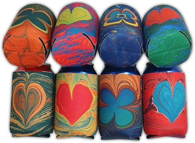 Beer Can Coolers Sleeves Soft Insulated Reusable Can Coolers for Beer, Bottles,Soda Covers for Beach, Wedding Favors Birthday Bachelor Party DecorationsSummer Pool Parties,16 Pack (16)