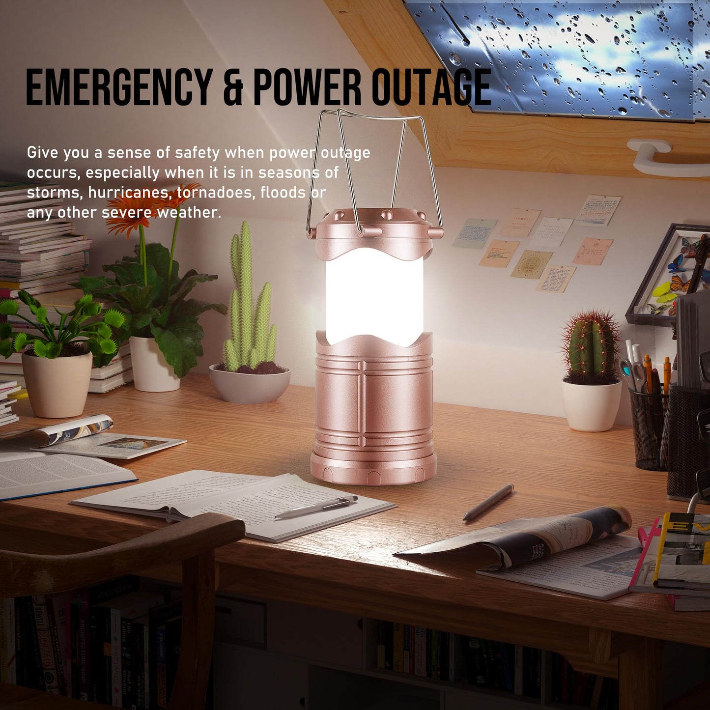 Lichamp LED Camping Lantern 4 Pack Battery Powered Flashlight Portable Collapsible Light Model B4C3 Silver Gold Rose Gold Burgundy