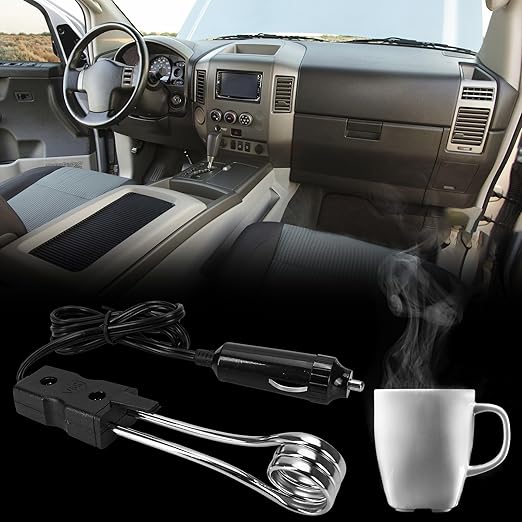 24V Portable Car Immersion Heater Auto Cup Mug Water Heater Kettle Tea Coffee Warmer Soup Drinks Electric Heater