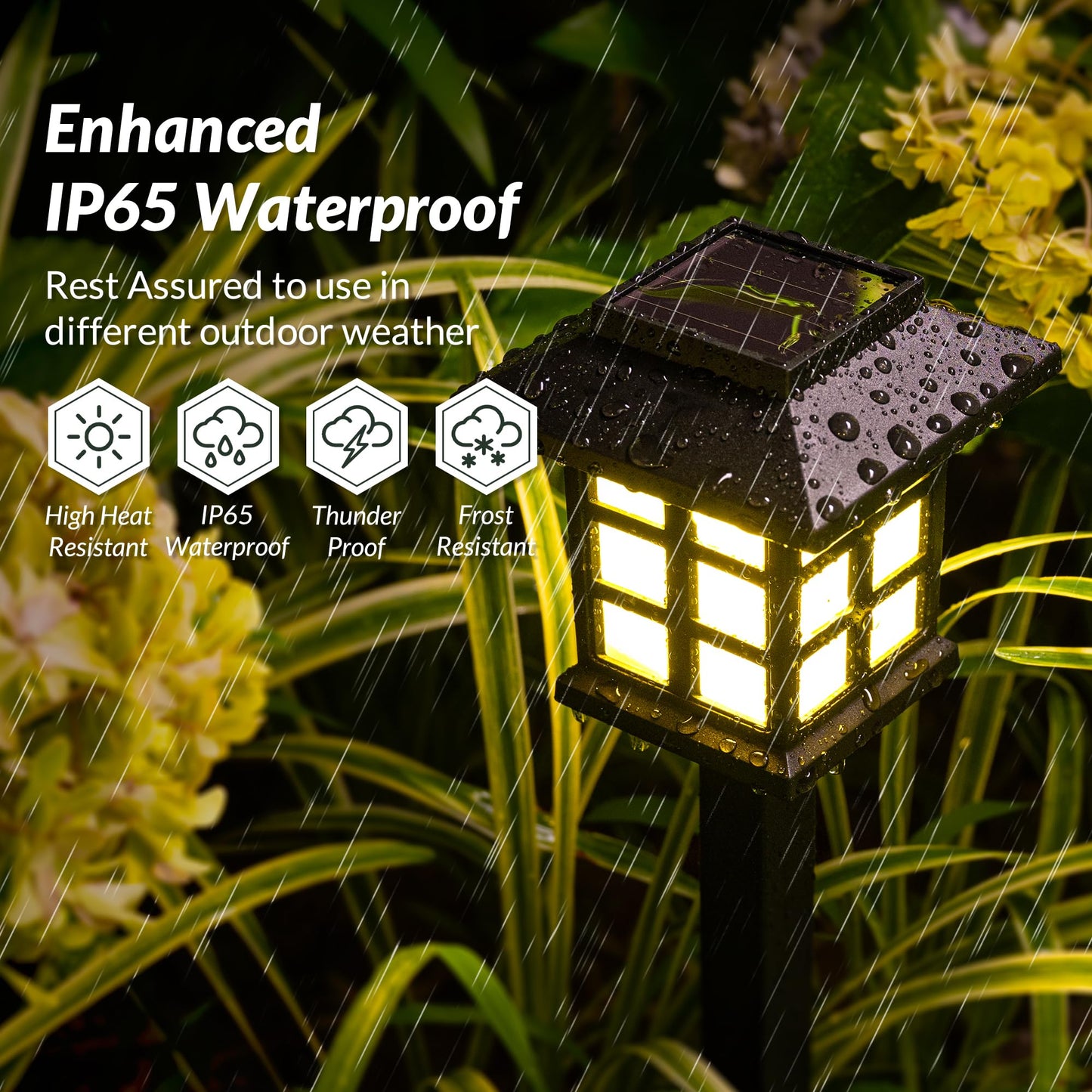 SOLPEX Solar Path Lights, 12 Pack, Waterproof, Warm White, Acrylonitrile Butadiene Styrene, Model P-L-12FXD