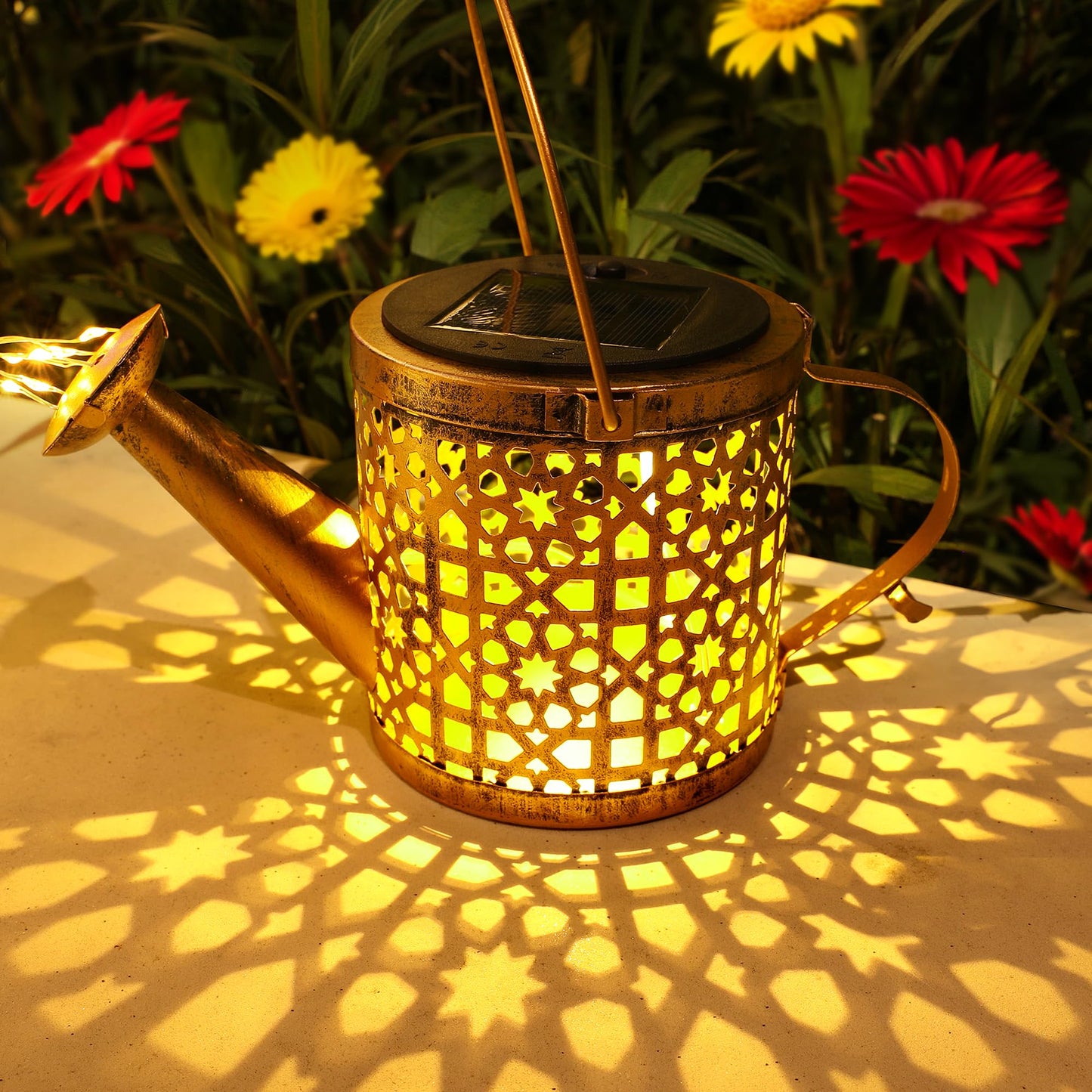 Solar Watering Can Lights Waterproof  Solar Lights Outdoor Decorative Garden Decor Metal Hanging Lights For Outside Patio Pathway Yard  Christmas Birthday Gardening Gifts