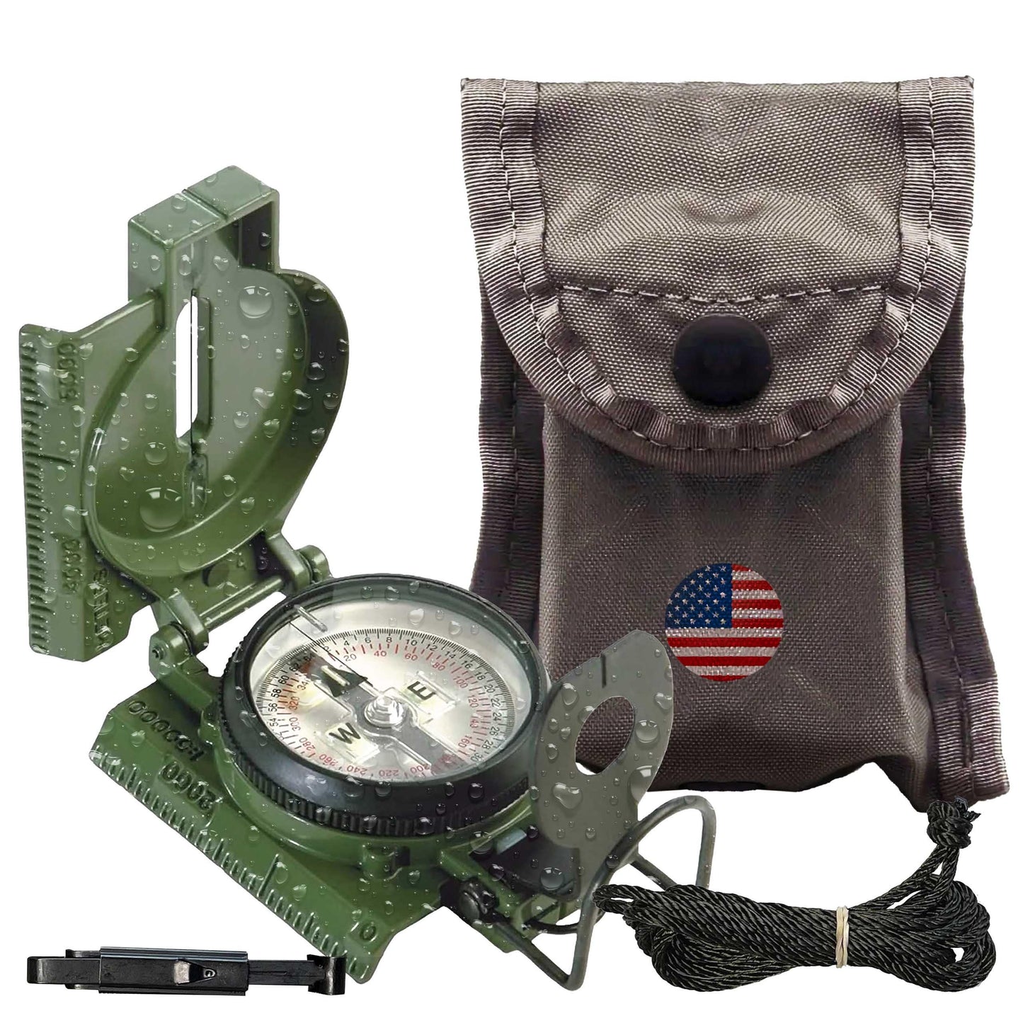 Cammenga Compass Military Grade Phosphorescent - Lensatic Compass Shock, Sand, And Waterproof, Tactical, Navigation - Made In Th