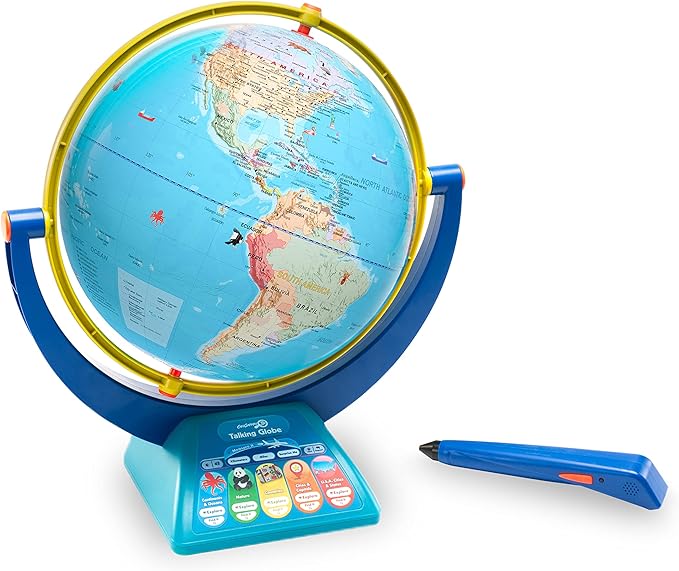 Educational Insights GeoSafari Jr. Talking Globe Featuring Bindi Irwin - Interactive Globe for Children, World Map for Kids, Classroom Geography Resources & Gifts for Boys and Girls Ages 4+