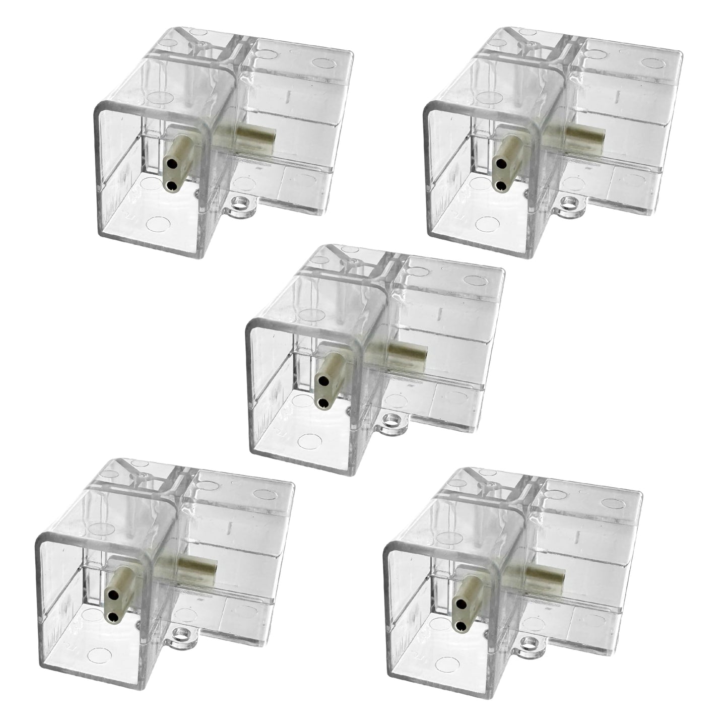 5 Pack Hexagon Garage Light Connectors 90 L-Connector 2 Pin 2 Way Led Garage Tube Copper Pin Diy Hexagon Light Accessories Replacement/Spare For Honeycomb Lighting Systems (5 Pack L Connector)