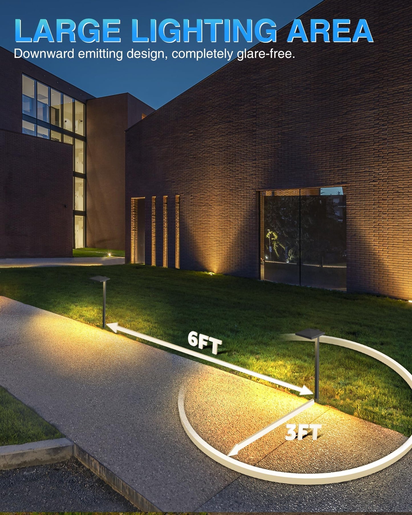 Sunvie 3Cct Low Voltage Pathway Lights Wired Pathway Lights Outdoor 5W 3000K Anti Glare Led Low Voltage Landscape Lighting Waterproof Landscape Path Lights For Walkway Backyard Garden Patio  4 Pack