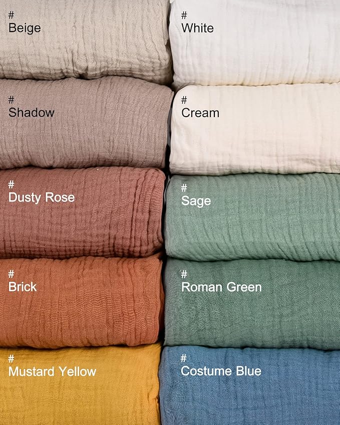 Crib Sheets for Boys Girl, Fitted Baby Toddler Bed Sheets 28" x 52", Neutral Muslin Cotton Crib Mattress Bedding Soft and Breathable Comfort (Costume Blue)