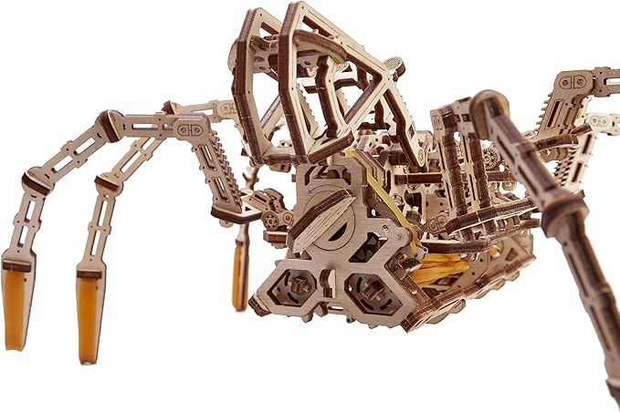 Wood Trick Mechanical Spider 3D Wooden Puzzle - Runs up to 7 feet - Wooden Model Kit for Adults and Kids to Build