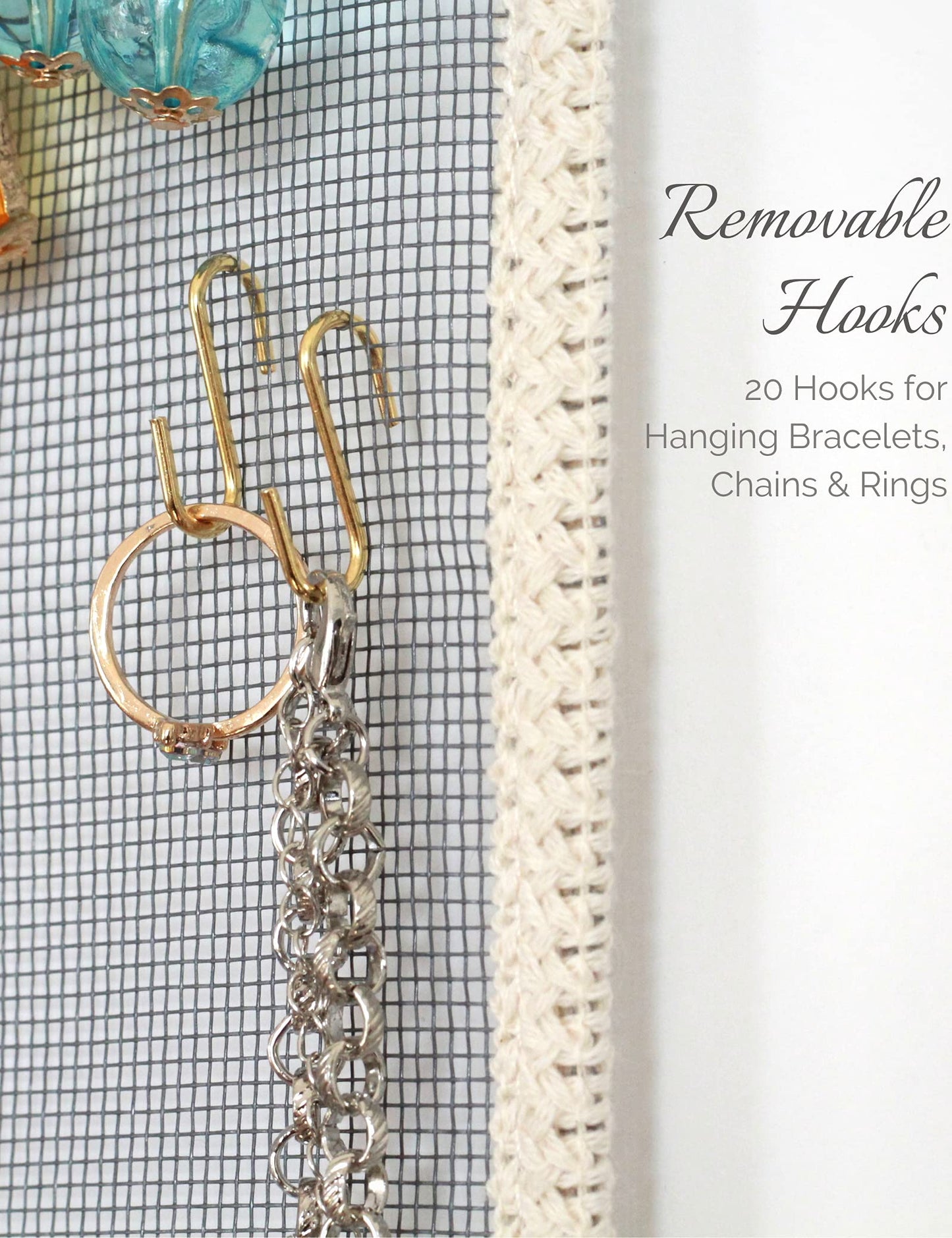 Heesch Earring Organizer Holder Display Wall Mount Hanging Jewelry Stud Earrings Necklaces Holder for Women Girls Hair Clips Han