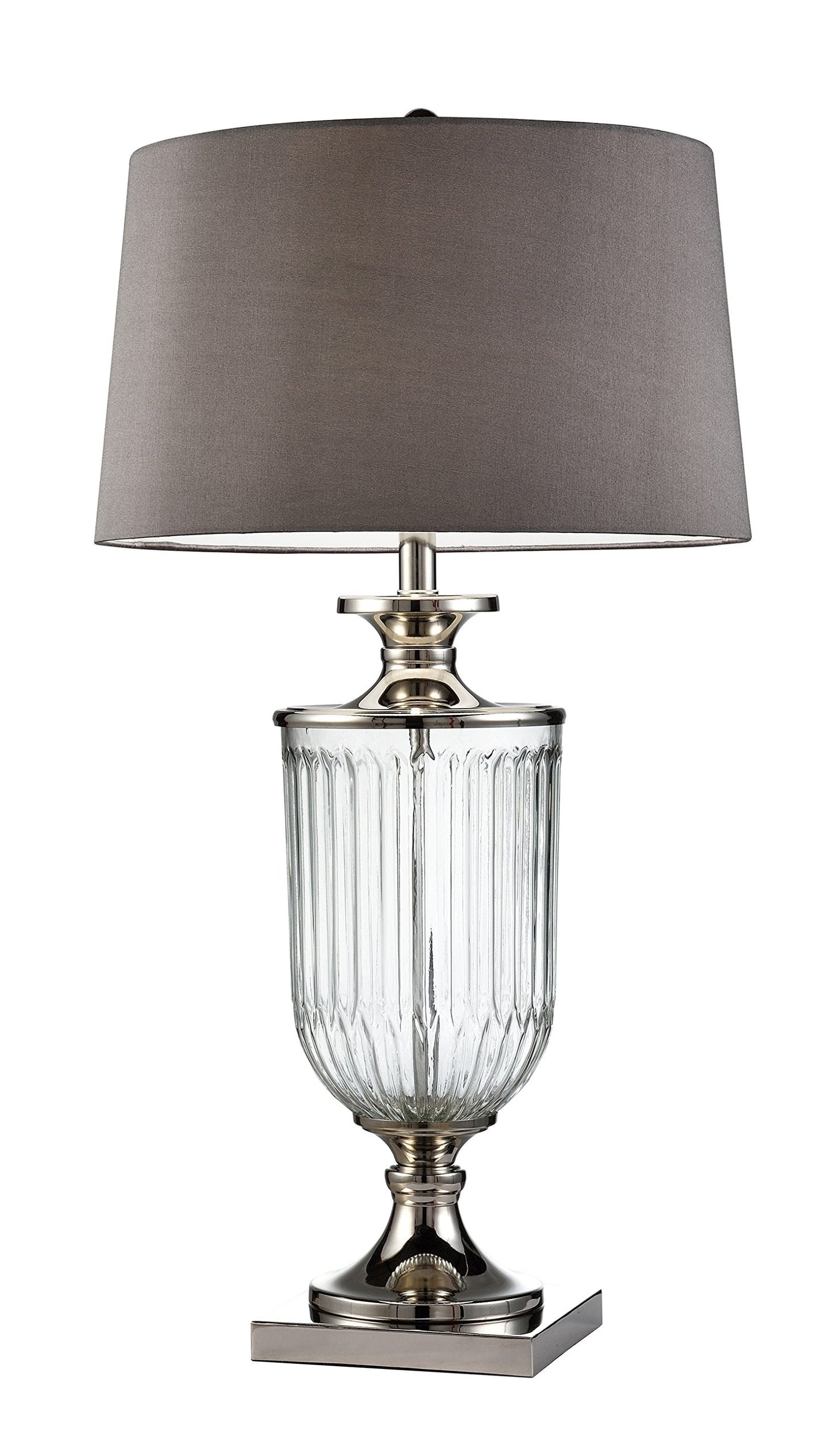 OK Lighting Amelie Glass Table Lamp 32.50in H Gray Model OK-5711