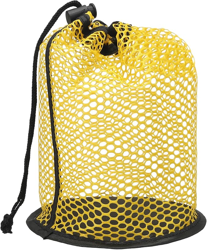 YELARXI Golf Ball Storage Bag Nylon Mesh Golf Pouch with Adjustable Drawstring Closure for Outdoor Sports Supplies