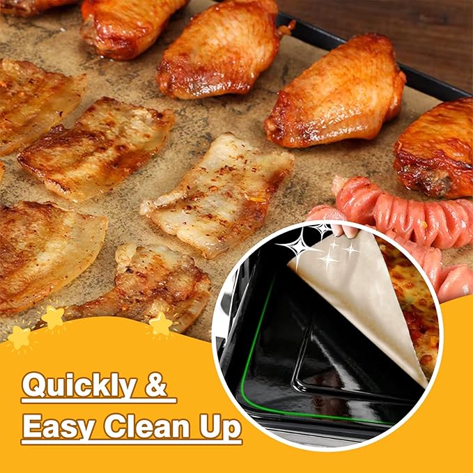 Air Fryer Liners Disposable,100PCS Parchment Paper Sheets Compatible with Nuwave Bravo Air Fryer Toaster Smart Oven, Air Fryer Accessories for Nuwave 12-in-1 30qt Oven