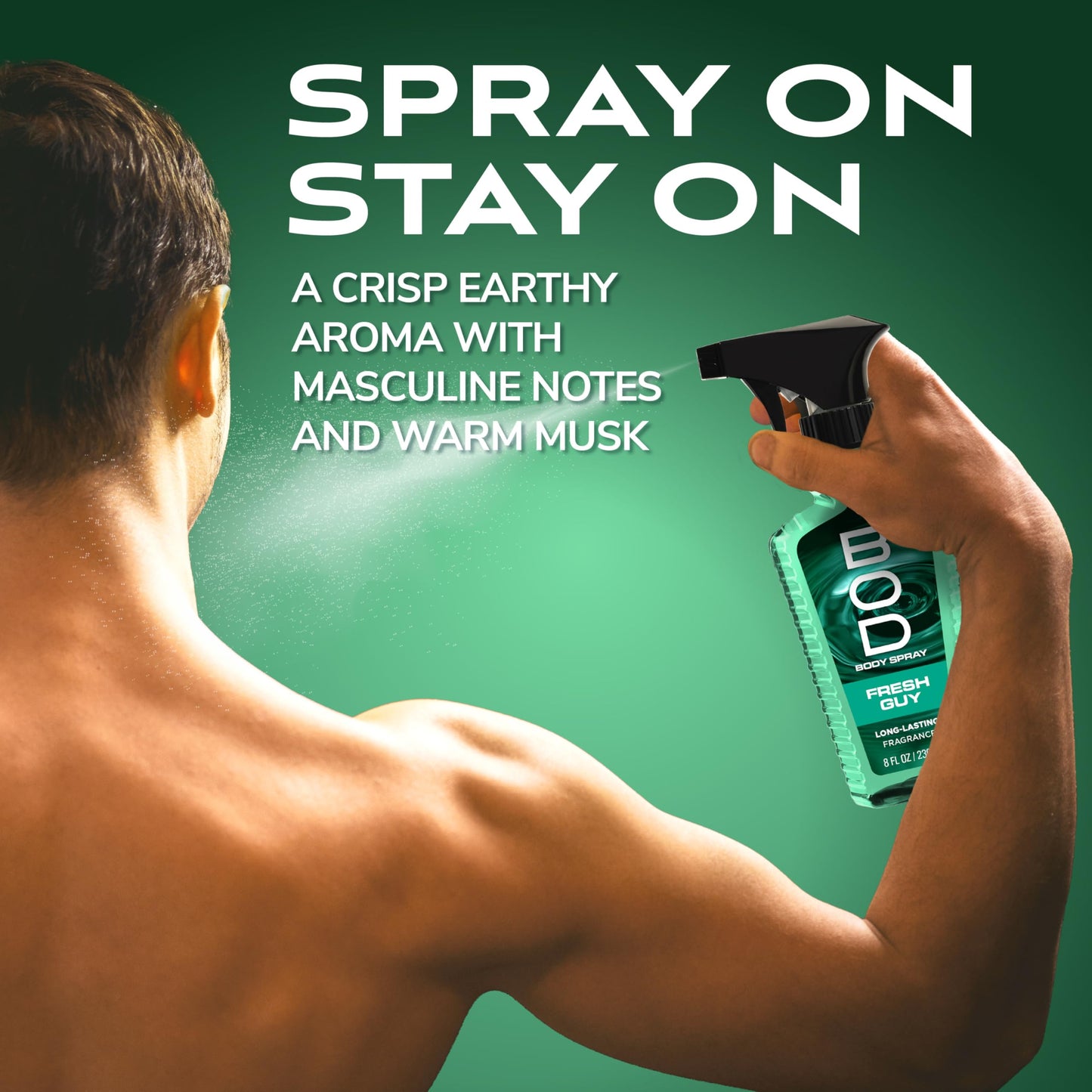BOD man Fragrance Body Spray, Fresh Guy, 8 fl oz