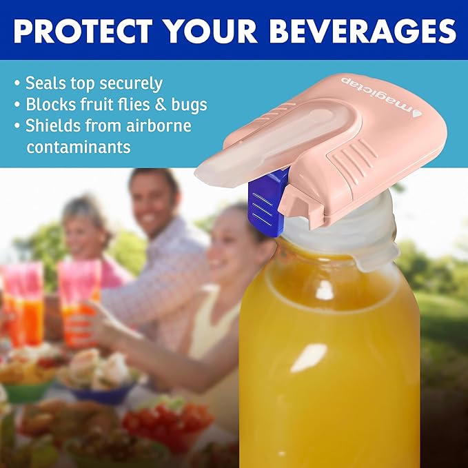 The Magic Tap Automatic Drink Dispenser: Hands-Free Milk, Beverage Dispenser, Drink Dispenser for Fridge Juice, Gifts for Women & Men: 1 Pack Peach