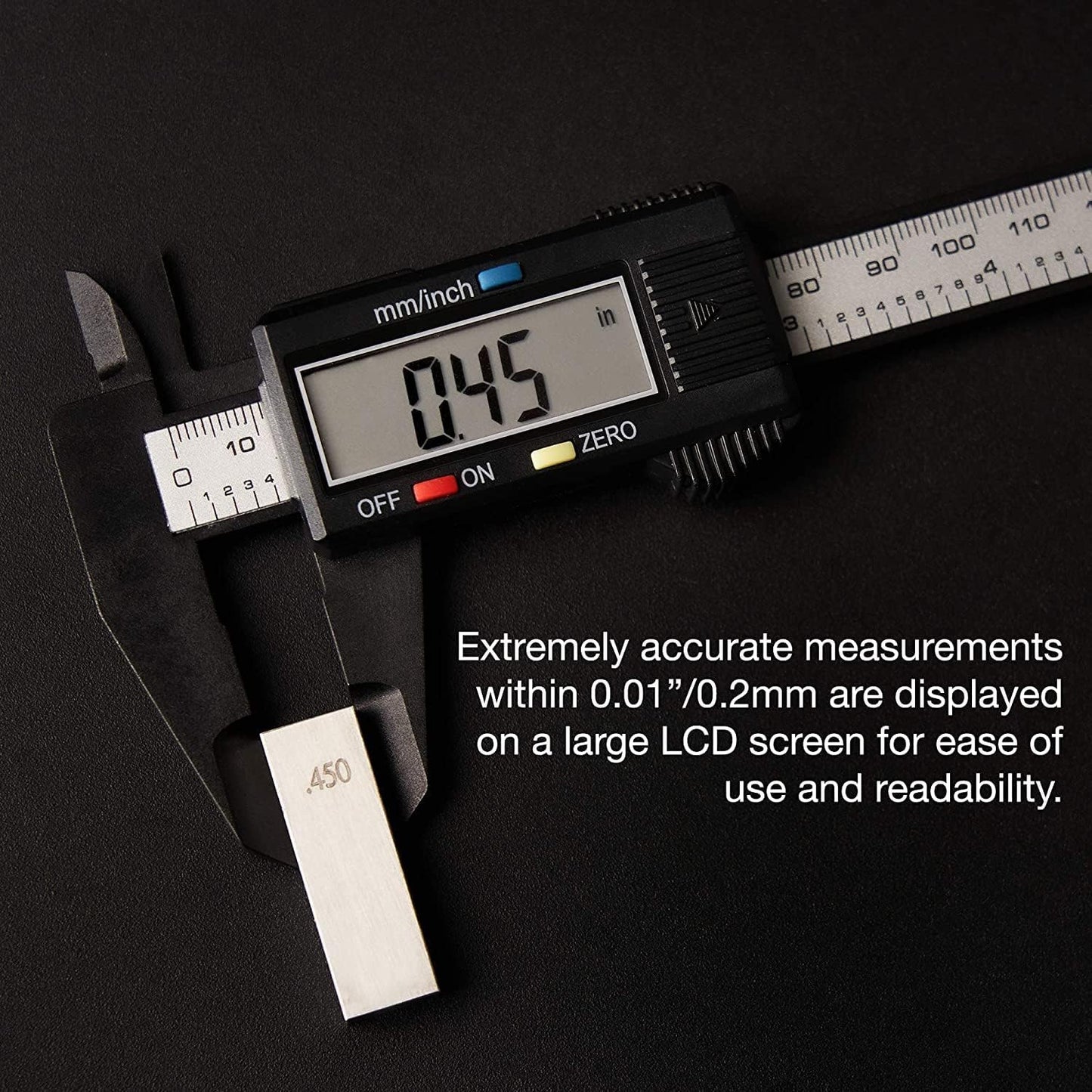 NEIKO 01417A 6” Digital Caliper | Electronic Measuring Tool | Range of 0-6”or 0-150mm | Inch and Millimeters | Large LCD Display | External and Internal Measuring Jaw | Zero Setting and Auto Off