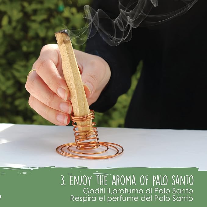 PALOSANTO - Palo Santo Incense Sticks Especial 10cm 3,94in - 10 Pack - Large Organic Palo Santo Sticks Strong Aroma - Wild Harvested Holy Sticks 2cm Thick - Palo Santo Wood Bursera Graveolens