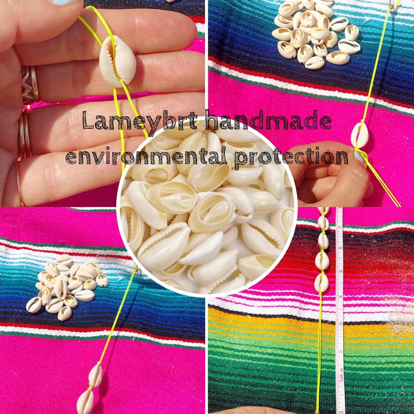 Cowrie shell Surfer Necklaces Beach Handmade Choker Hawaiian Summer Conch Necklace for Women (White line shell)