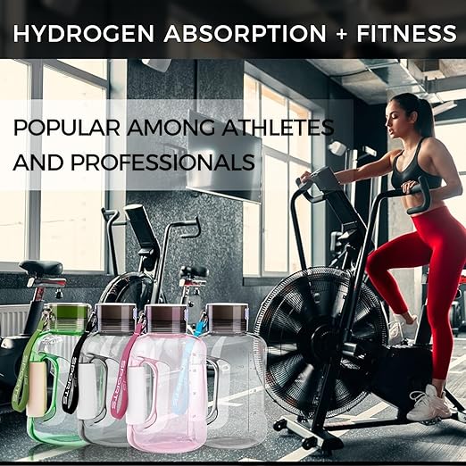 Hydrogen Water Bottle,57OZ/1.5L Large Capacity Portable Hydrogen Water Bottle Generator,Hydrogen Water Generator with SPE/PEM Technology (Color : Green)