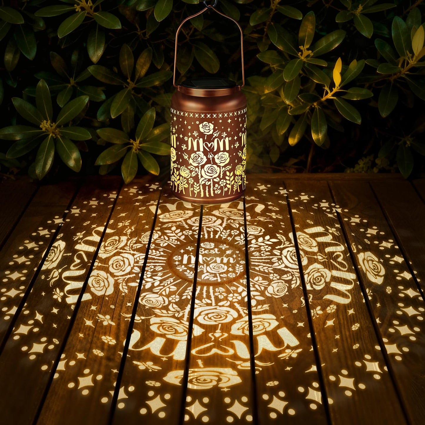Birthday Gifts For Women Mom Grandma Solar Lantern Outdoor Waterproof  Gardening Gifts For Women  Mom Christmas Rose Garden Decor Hanging Solar Lights Yard Decorations Outdoor  Backyard  Patio