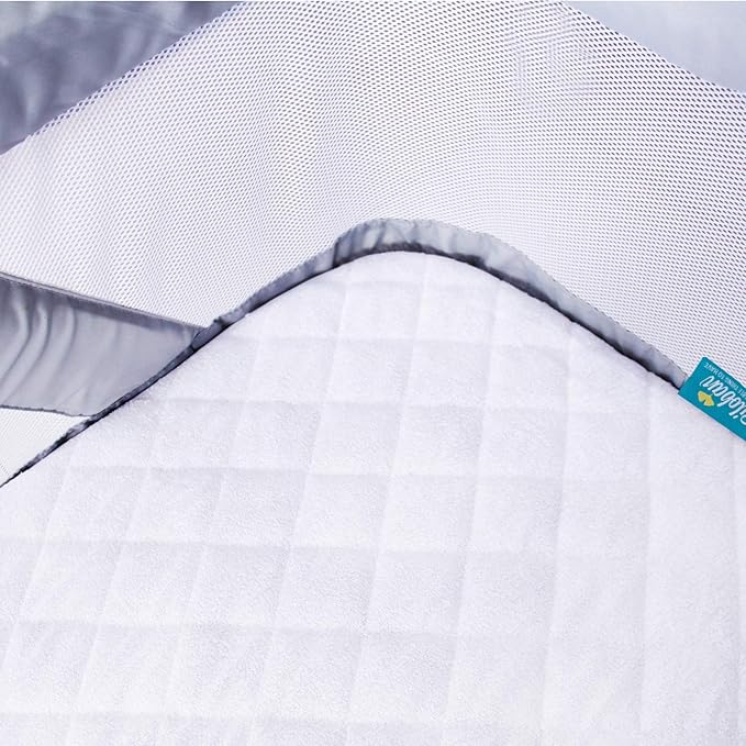 Waterproof Bassinet Mattress Pad Cover Fit for Fodoss, BIERUM, Bellababy and MiClassic Bassinet, 2 Pack, Ultra Soft Surface, Breathable and Easy Care