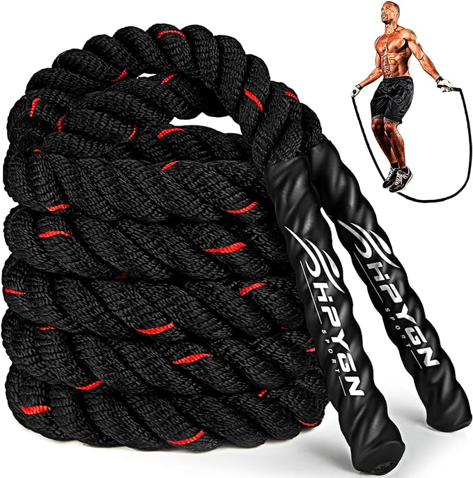 HPYGN Jump Rope, Weighted Jump Rope for Men women, 2.8lb 3.8lb 5lb Heavy Skipping Rope for Exercise, Adult Jumpropes for H...