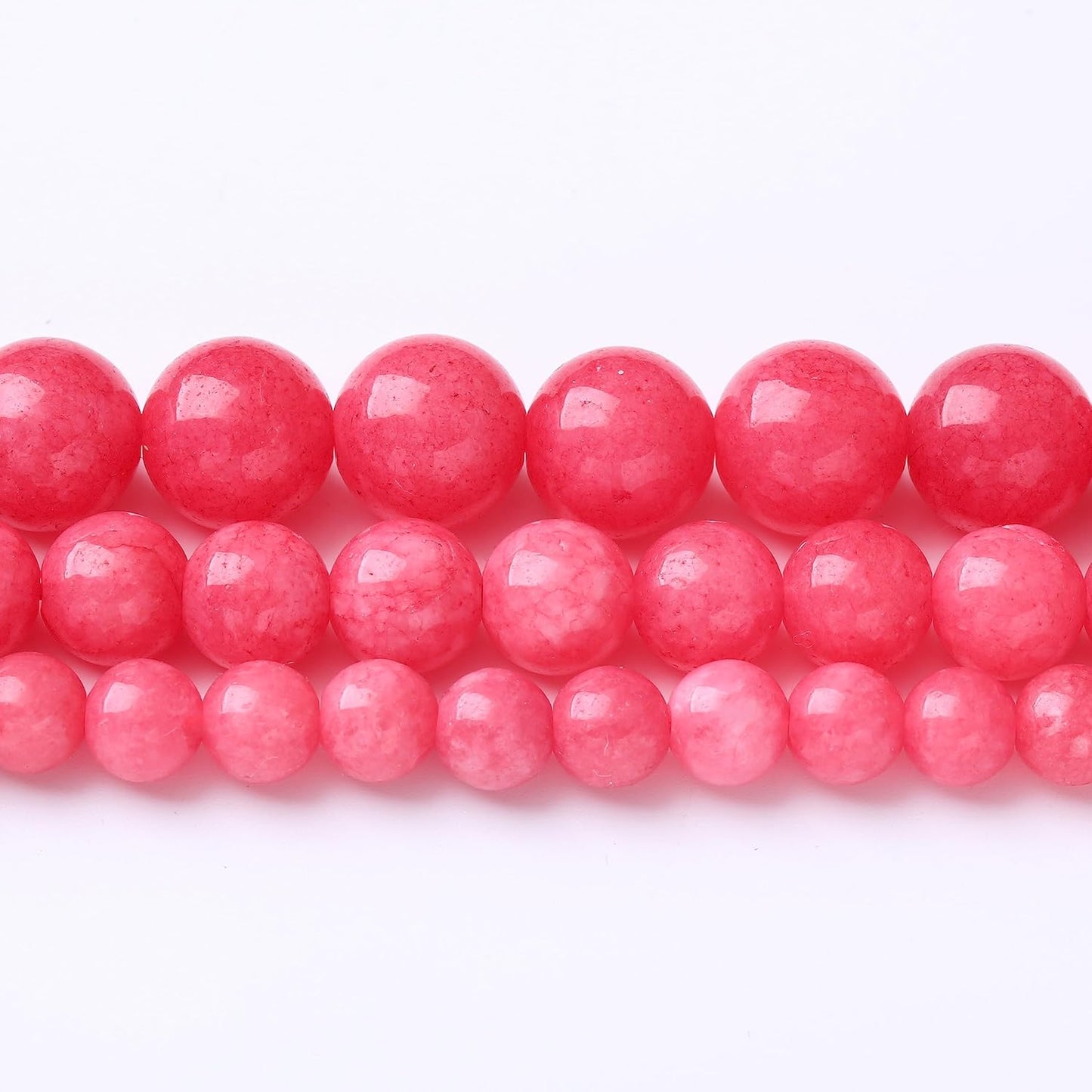 32PCS 12MM Natural Red Rhodonite Jade Stone Beads Round Loose Stone Beads for Jewelry Making DIY Energy Stone Healing Power Bracelet 15"