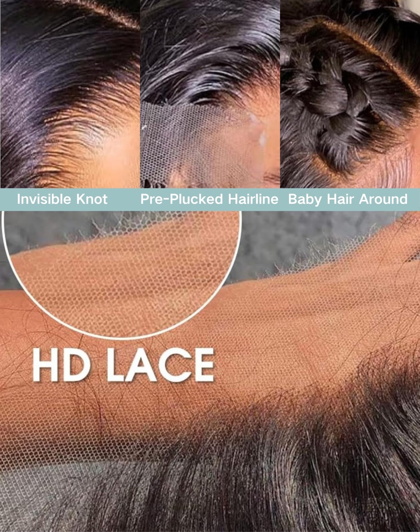 Amyes 28 Inch 13x4 Straight Lace Front Wigs Human Hair Pre Plucked 200 Density Glueless Natural Black Straight Wigs Human Hair H