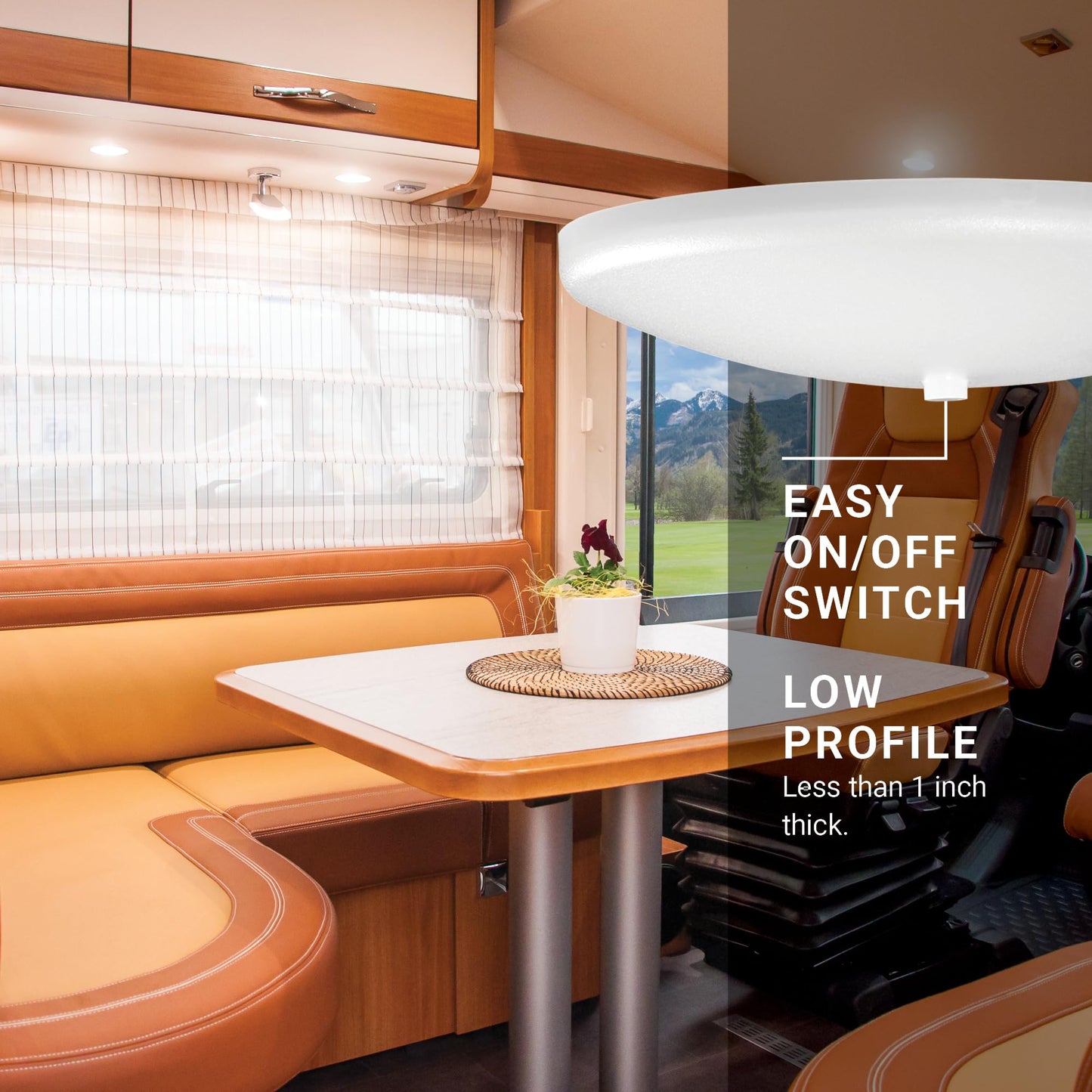 Parmida (6 Pack) Led Rv Dome Ceiling Lights 5Cct  On/Off Switch  Dimmable  Surface Mount Interior Puck Light  Slim Motorhome  Trailer  Camper Lighting  5W  27/3/35/4/5/6K  Damp Location  4.5 Inch