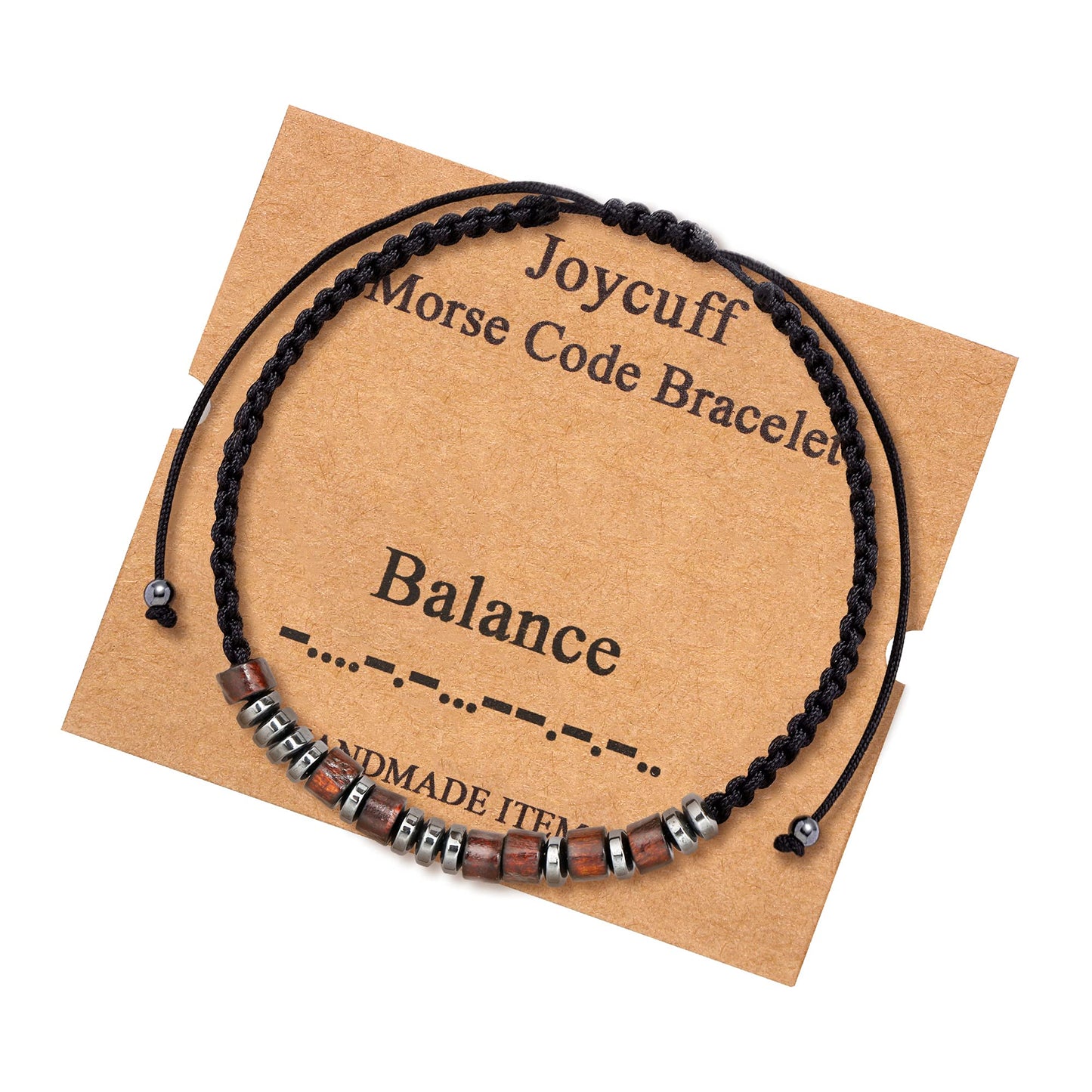 JoycuFF Balance Morse Code Bracelets for Women Men Daughter Son Sister Friends Classmates Birthday Christmas Graduation Jewelry