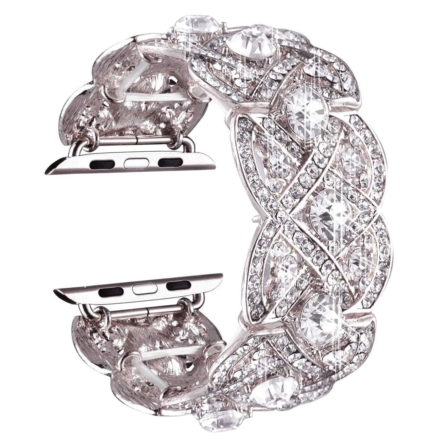 VIQIV Bling Bands for Apple Watch 40mm 44mm Iwatch Series 4 3 2 1, Diamond Rhinestone Stainless Steel Metal Bracelet Wristband Strap for Women -Like New