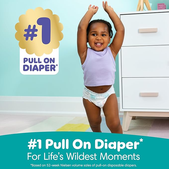 Pampers Diapers - Cruisers 360 - Size 5, 19 Count, Babyproof up to 100% Leakproof Pull-On Diaper (Packaging May Vary)