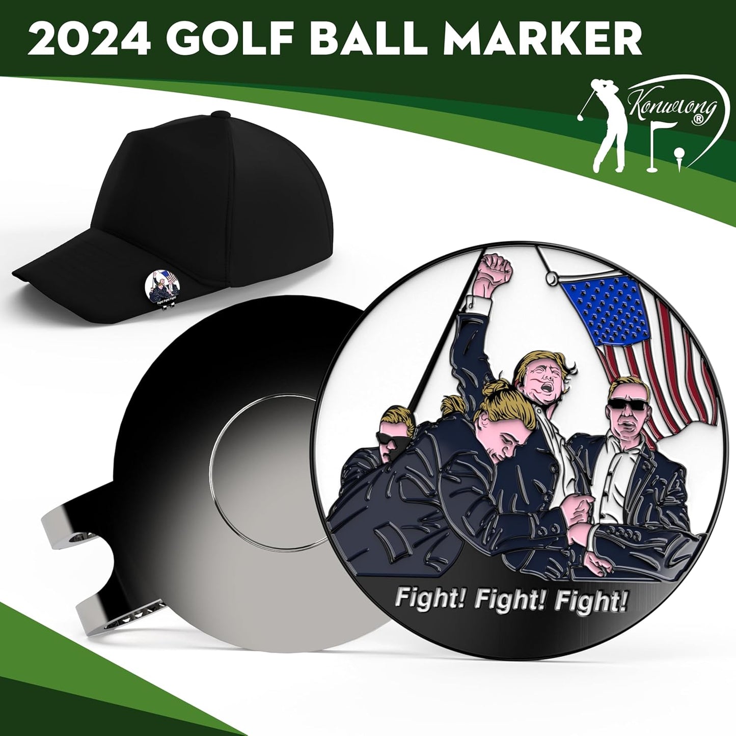 Funny Golf Ball Marker Magnetic Hat Clip for Putting Green | Cool Golf Accessories Golf Gadgets for Men and Women Unique | Personalized Golf Gag Gifts for Golfers Golf Lovers
