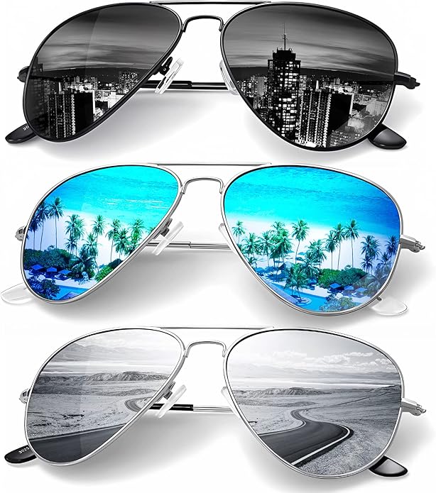 KALIYADI Classic Aviator Sunglasses for Men Women Driving Sun glasses Polarized Lens UV Blocking