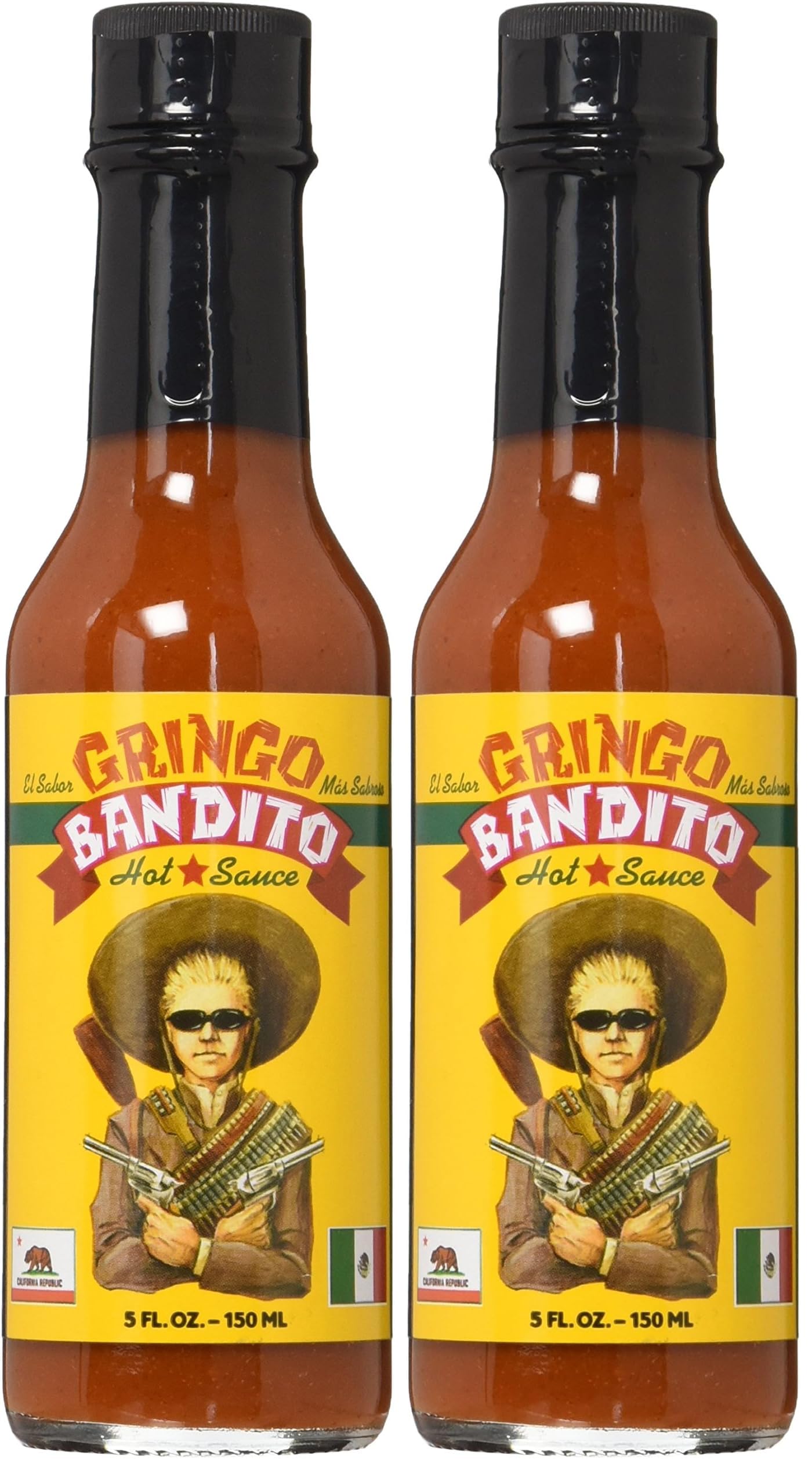 Gringo Bandito Hot Sauce, 5 fl oz (Pack of 2)