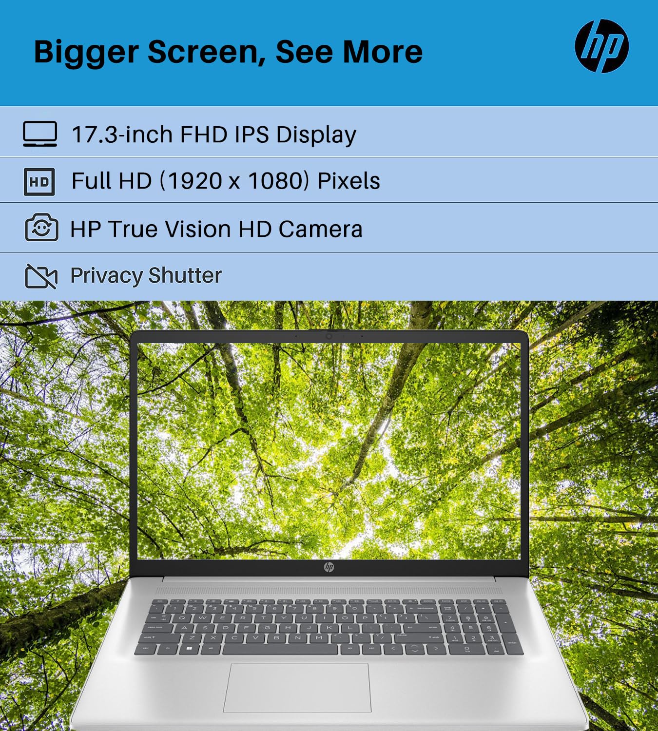 Hp 17.3 Flagship Fhd Business Laptop, 12Th Gen Intel I3 1215U Processor, 32Gb Ram, 2Tb Ssd, Uhd Graphics, Webcam, Anti-Glare, Hd