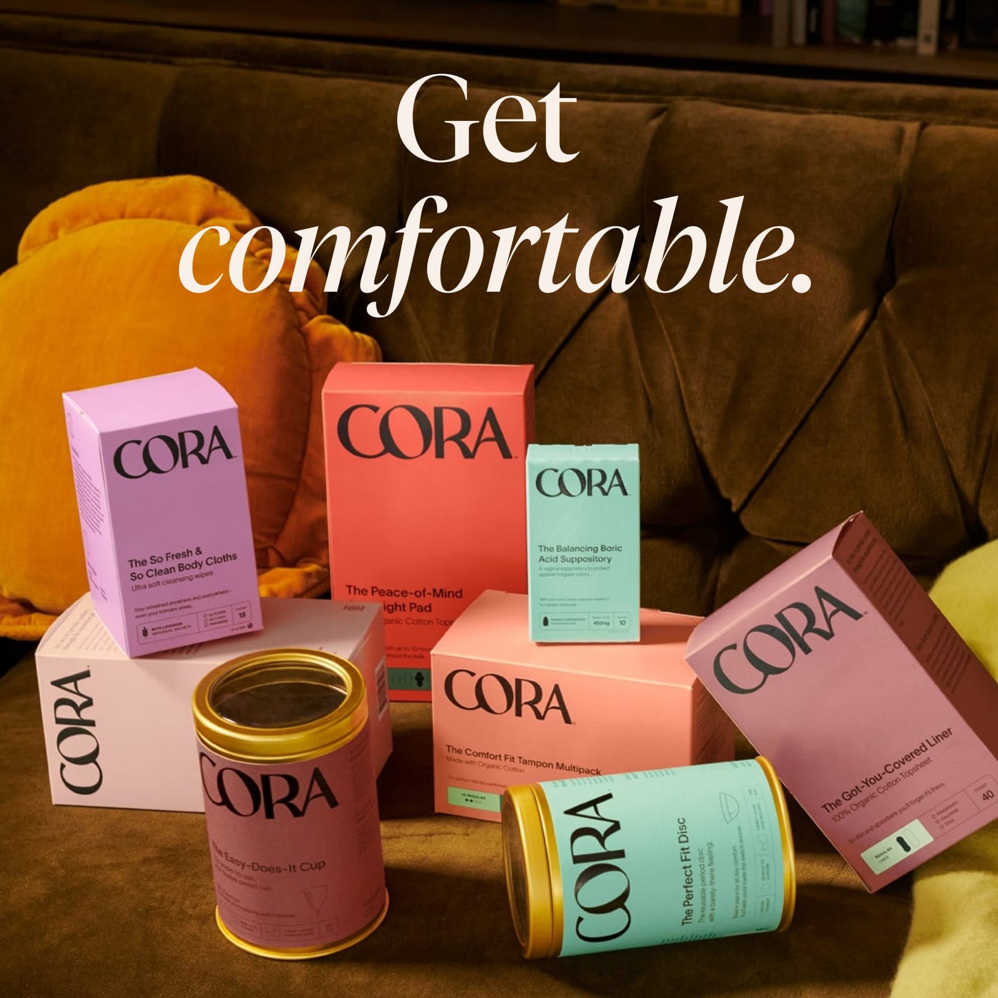 Cora 100% Organic Cotton Topsheet Bladder Liners (78 Regular Bladder Liners)