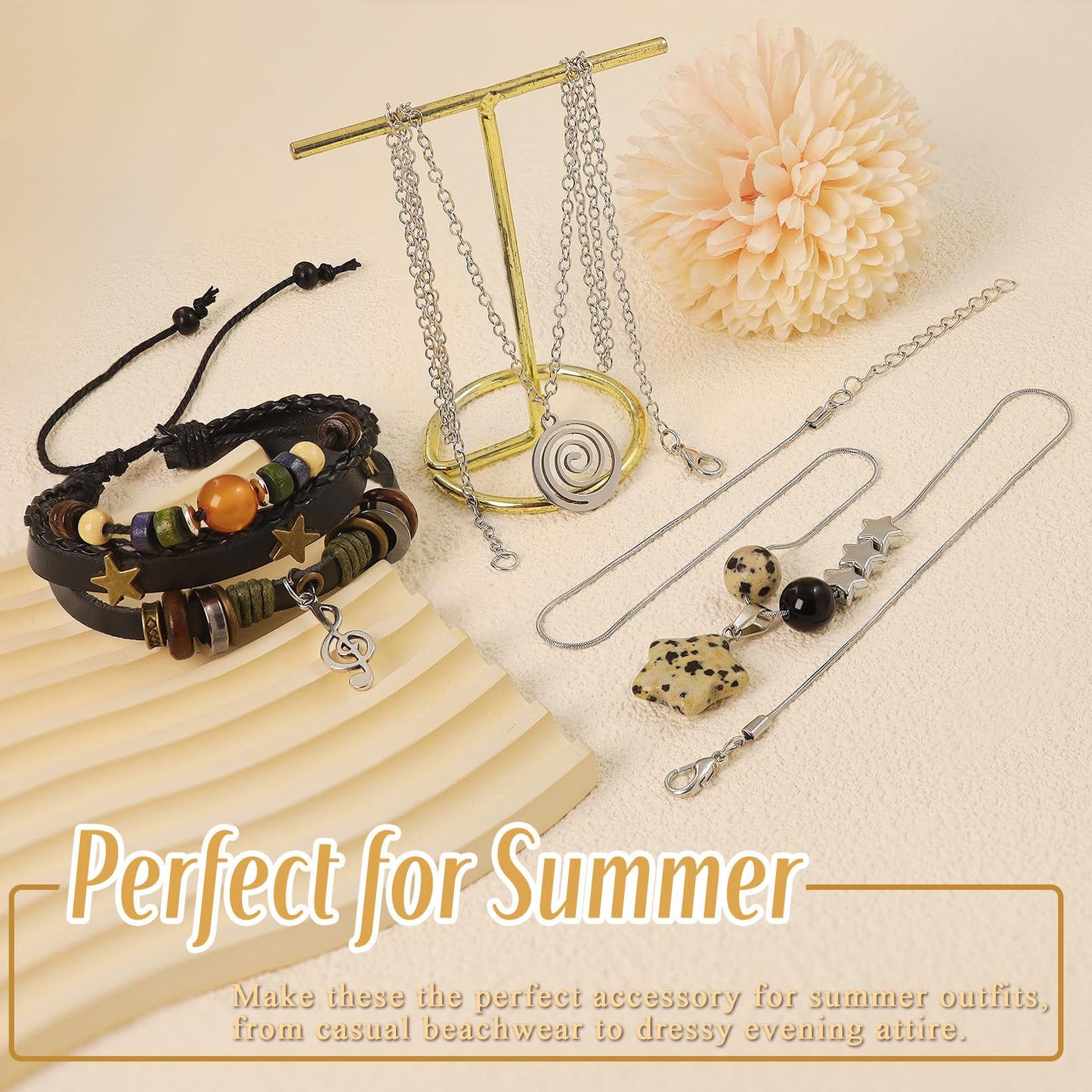 Multilayer Y2k Star Necklace Fairy Grunge Bracelets Set Handmade Fairycore Grunge Jewelry Gothic Swirl Star Necklace Punk Rock Roll Music Guitar Grunge Accessories for Women Men Swirl