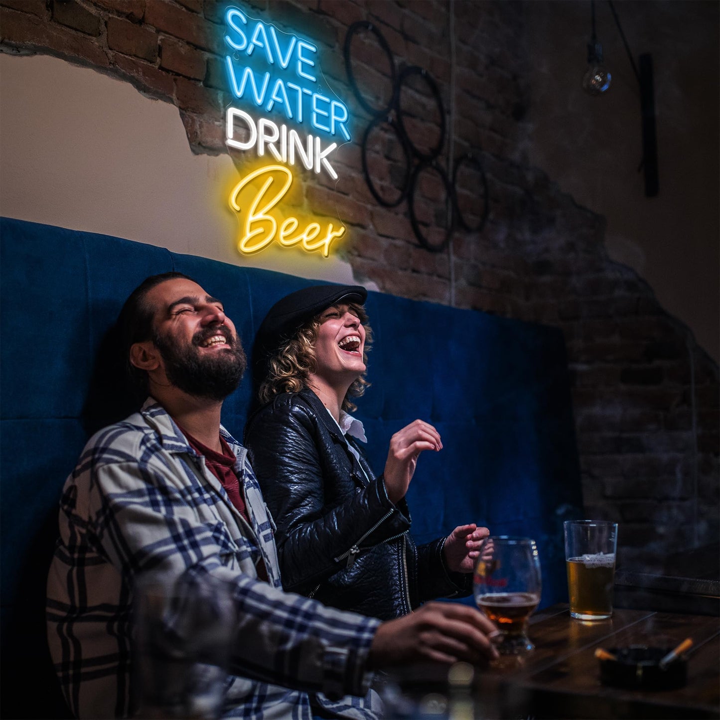Kavaas Save Water Drink malt-inspired Neon Sign  Neon malt-inspired Signs For Man Cave  Home Bar  Pub  Wall Decor - Best Gifts For malt-inspired Lovers  Birthday  Christmas