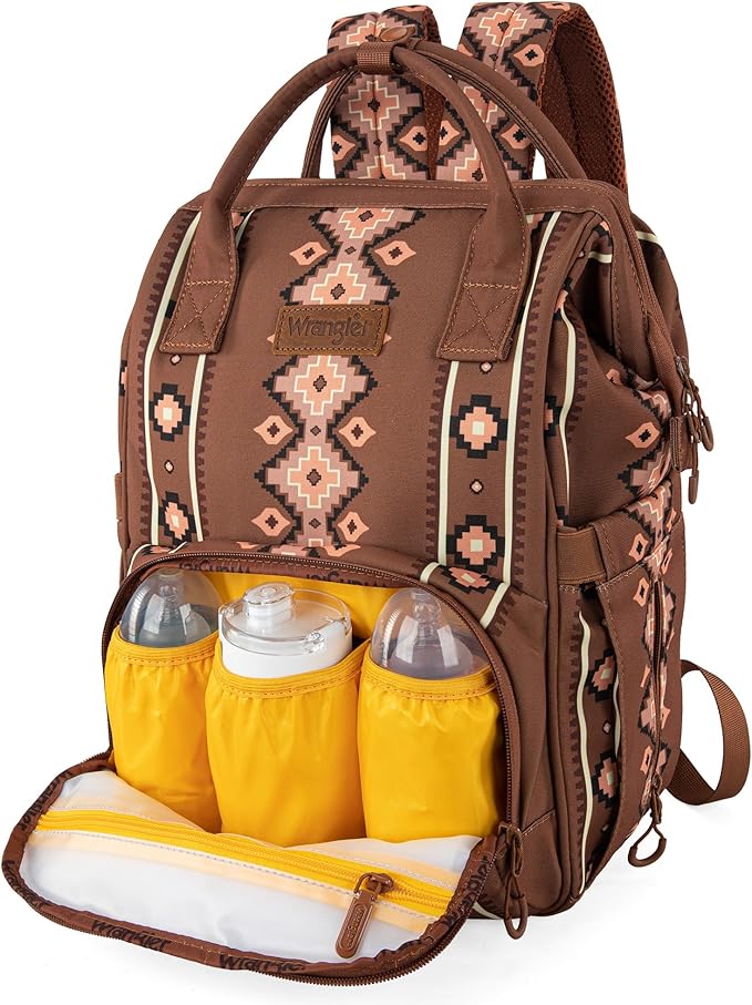 Montana West Wrangler Callie Diaper Bag Backpack with Stroller Straps Multifunction Baby Travel Bag WG2204-9110CM