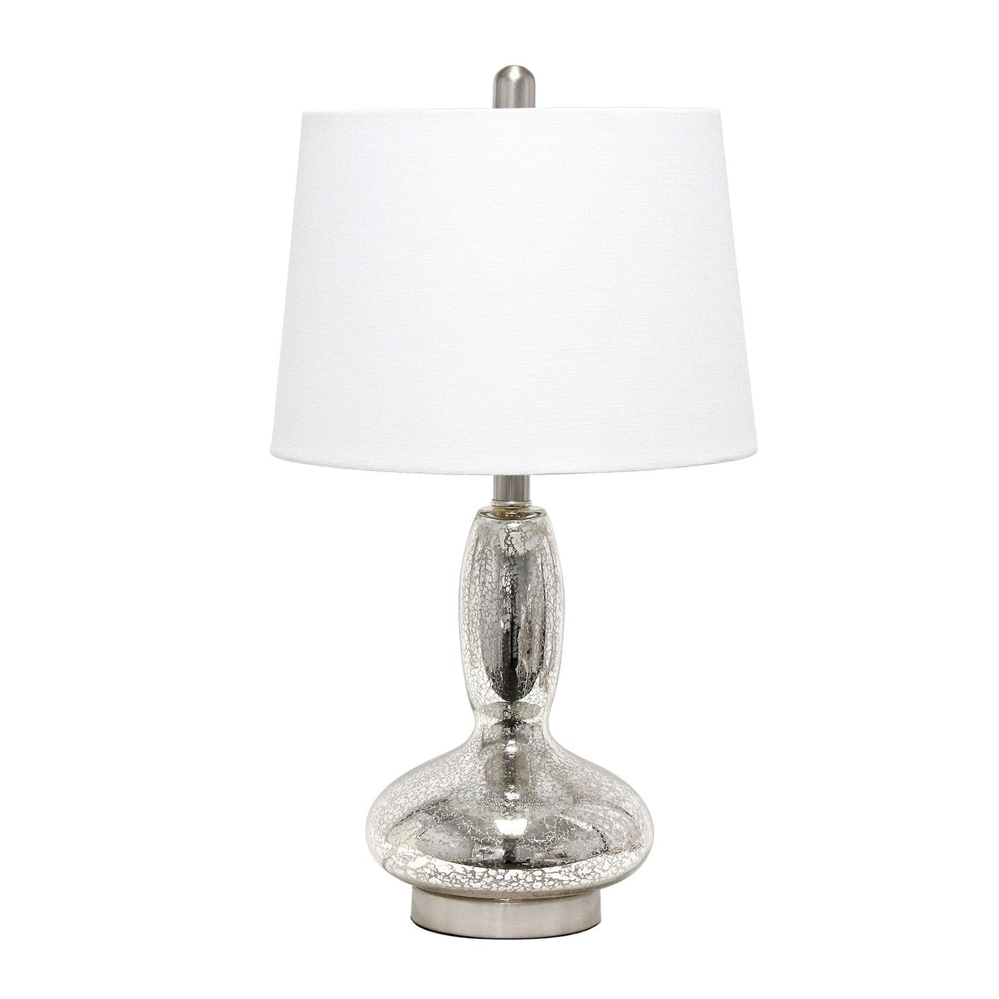 Elegant Designs LT3315-MUR Contemporary Glass Table Lamp, Mercury Finish