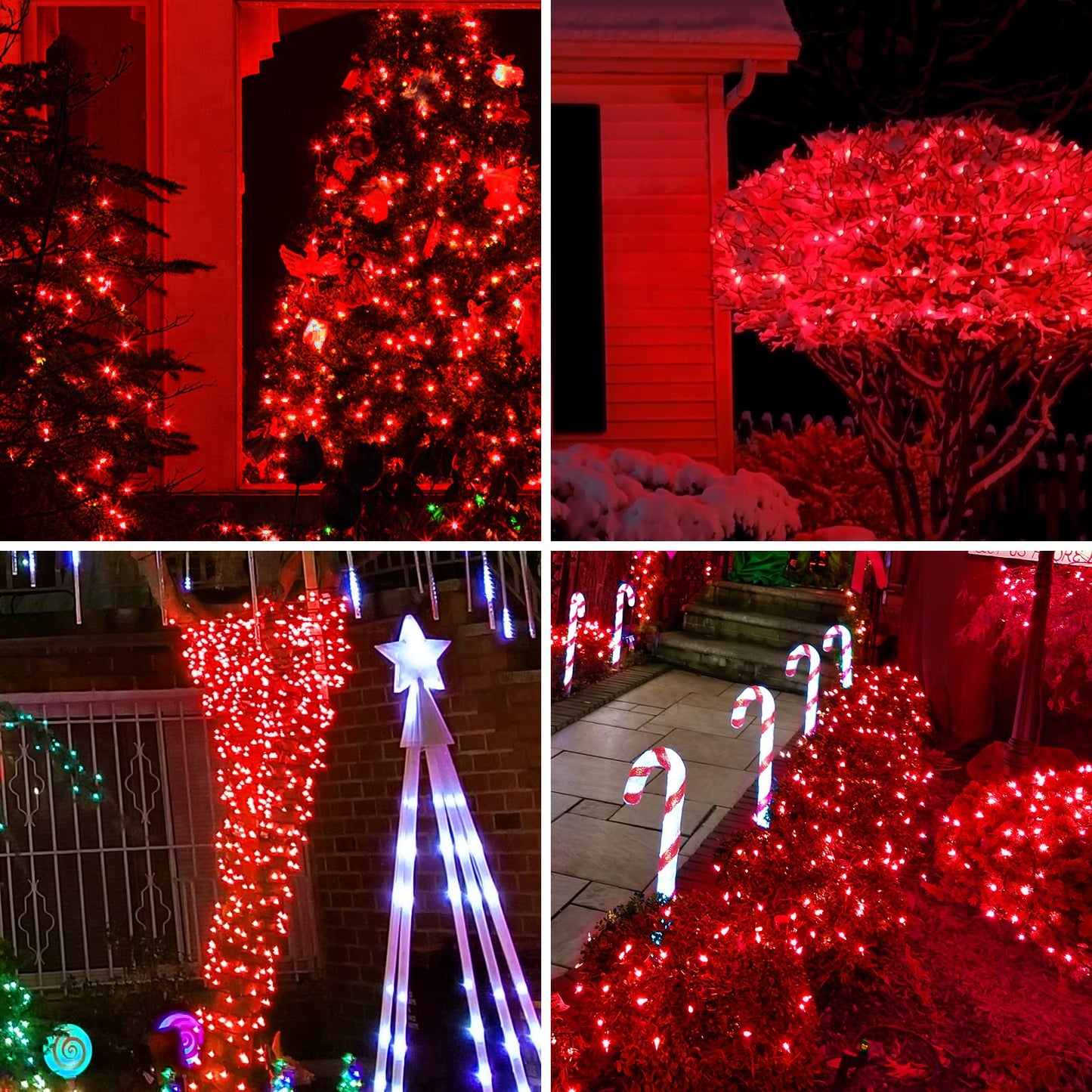 Glownova Green Wire Red Incandescent Bulb 100 Mini String Lights For Indoor Christmas Tree Garland Birthday Wedding Party Festival Decoration