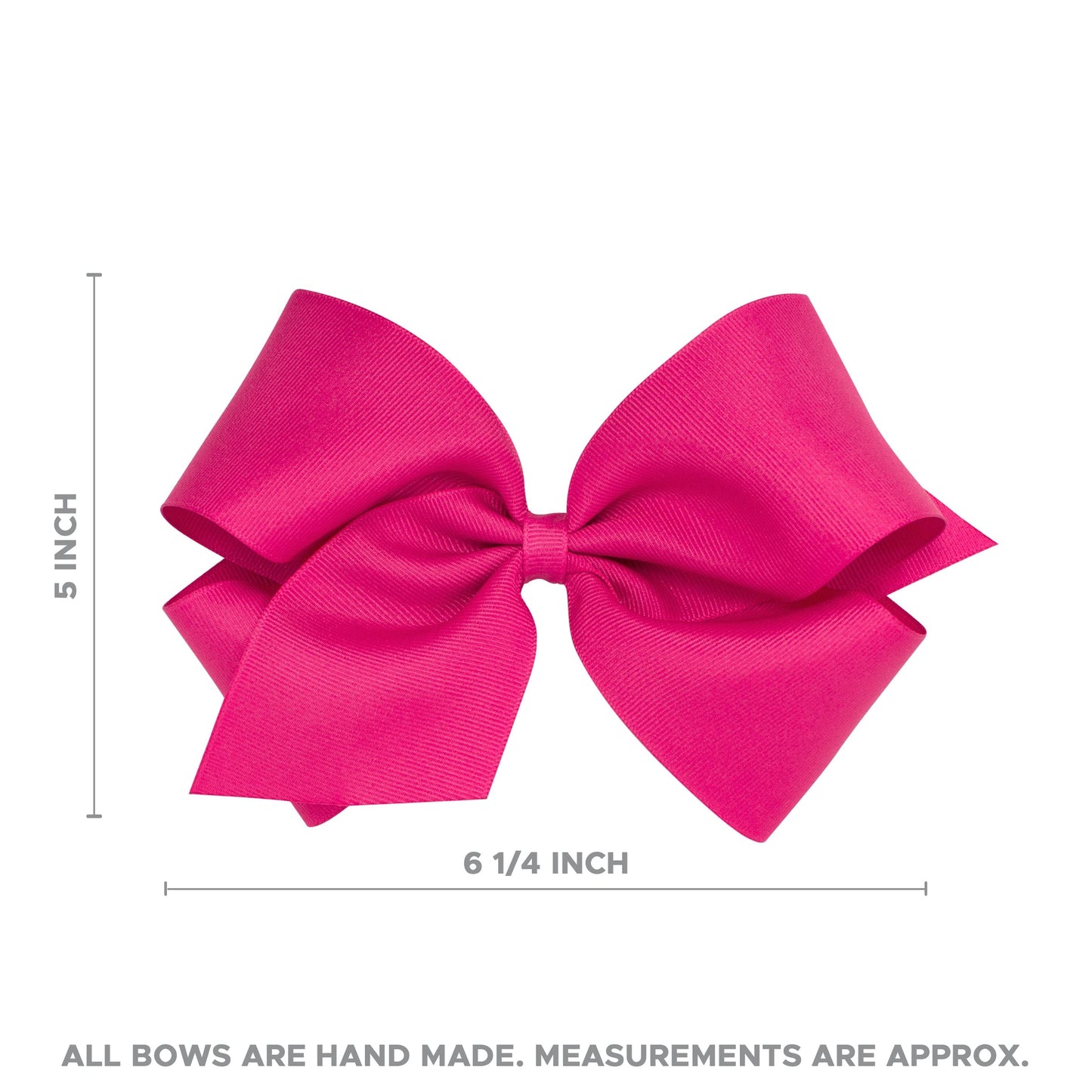 Wee Ones Girls' 6 Piece Set of Bows, Solid Grosgrain Variety Pack on a WeeStay No-Slip Hair Clip, King, Red, Orange, Yellow, Nav