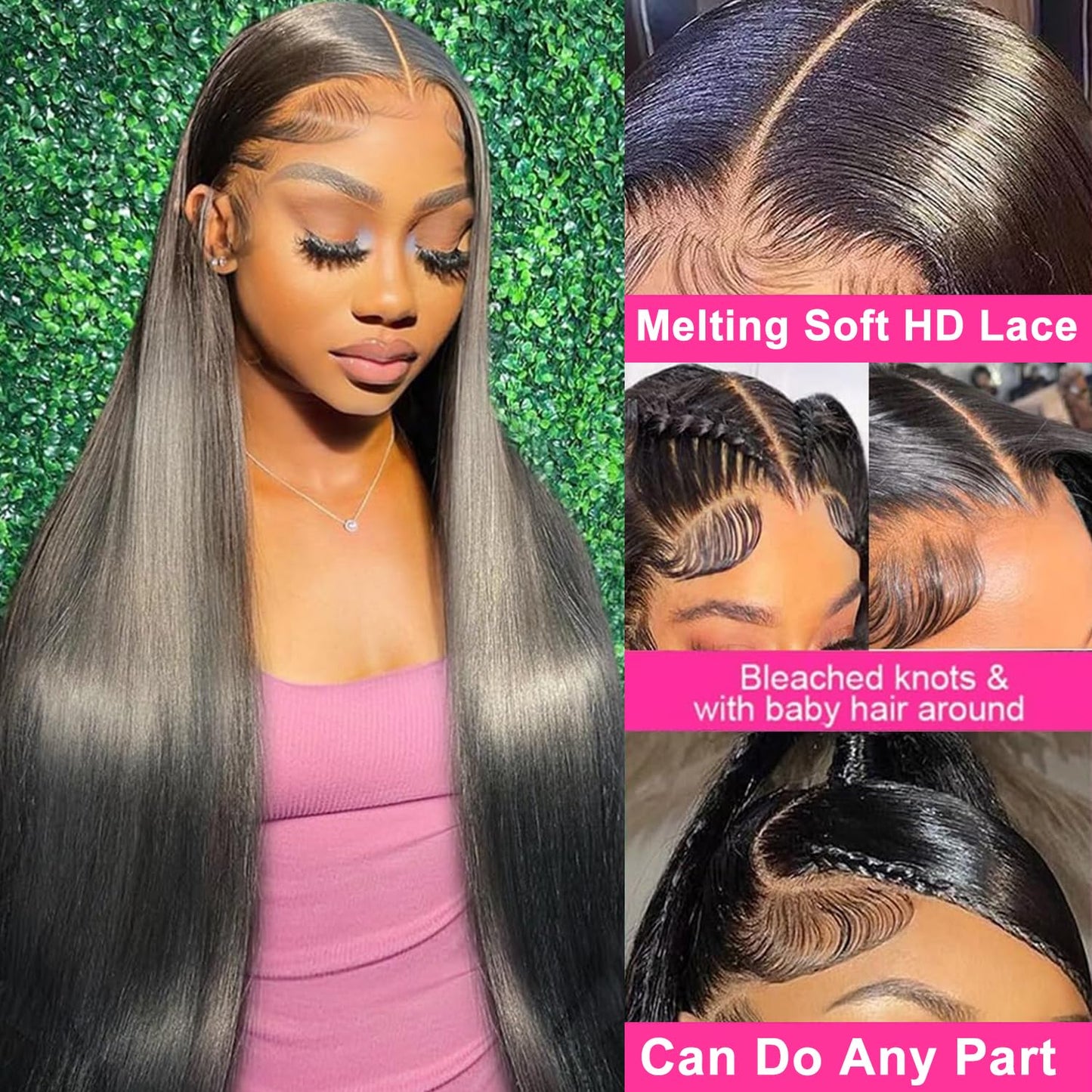 Straight Lace Front Wigs Human Hair Pre Plucked 13x6 Lace Front Wigs Human Hair Wigs for Black Woman Brazilian Frontal Wigs Huma