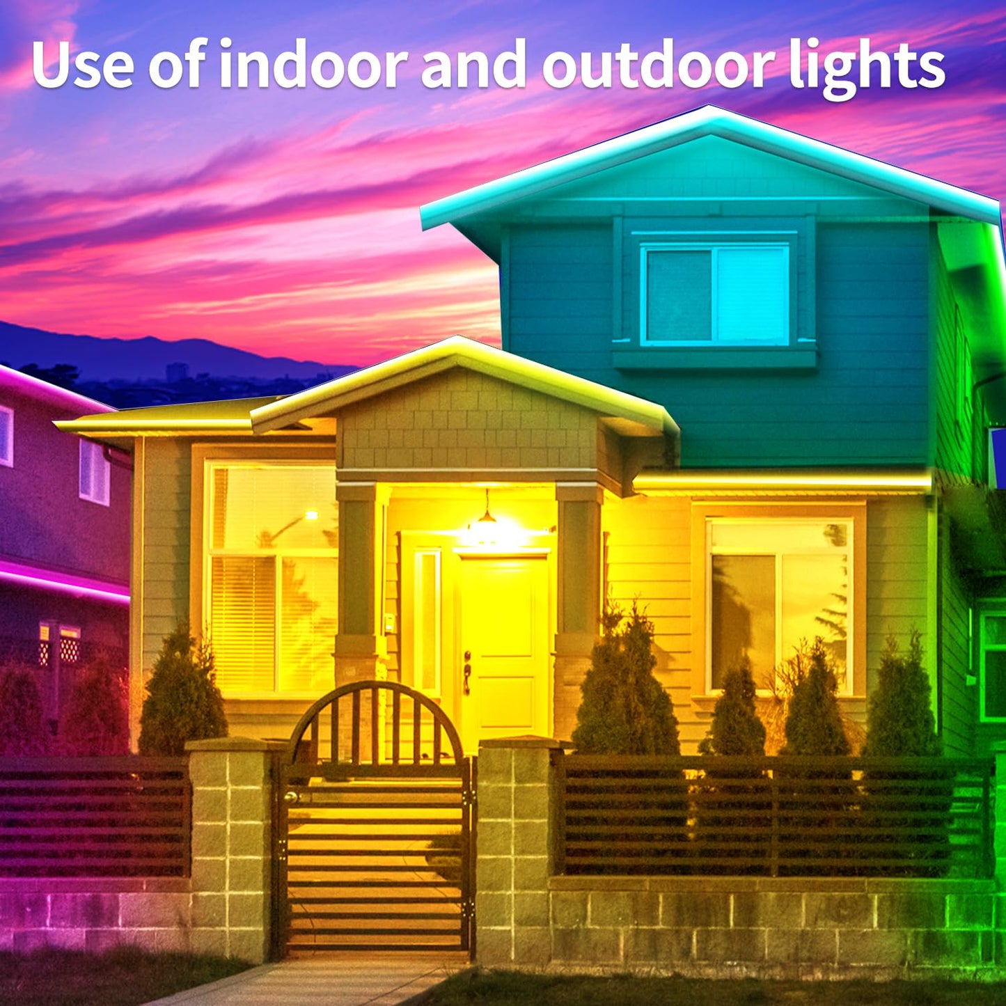 vimeepro LED Strip Lights 400ft Waterproof RGB Music Sync with APP/Remote Control, Model vimeepro-ledFS400FT07