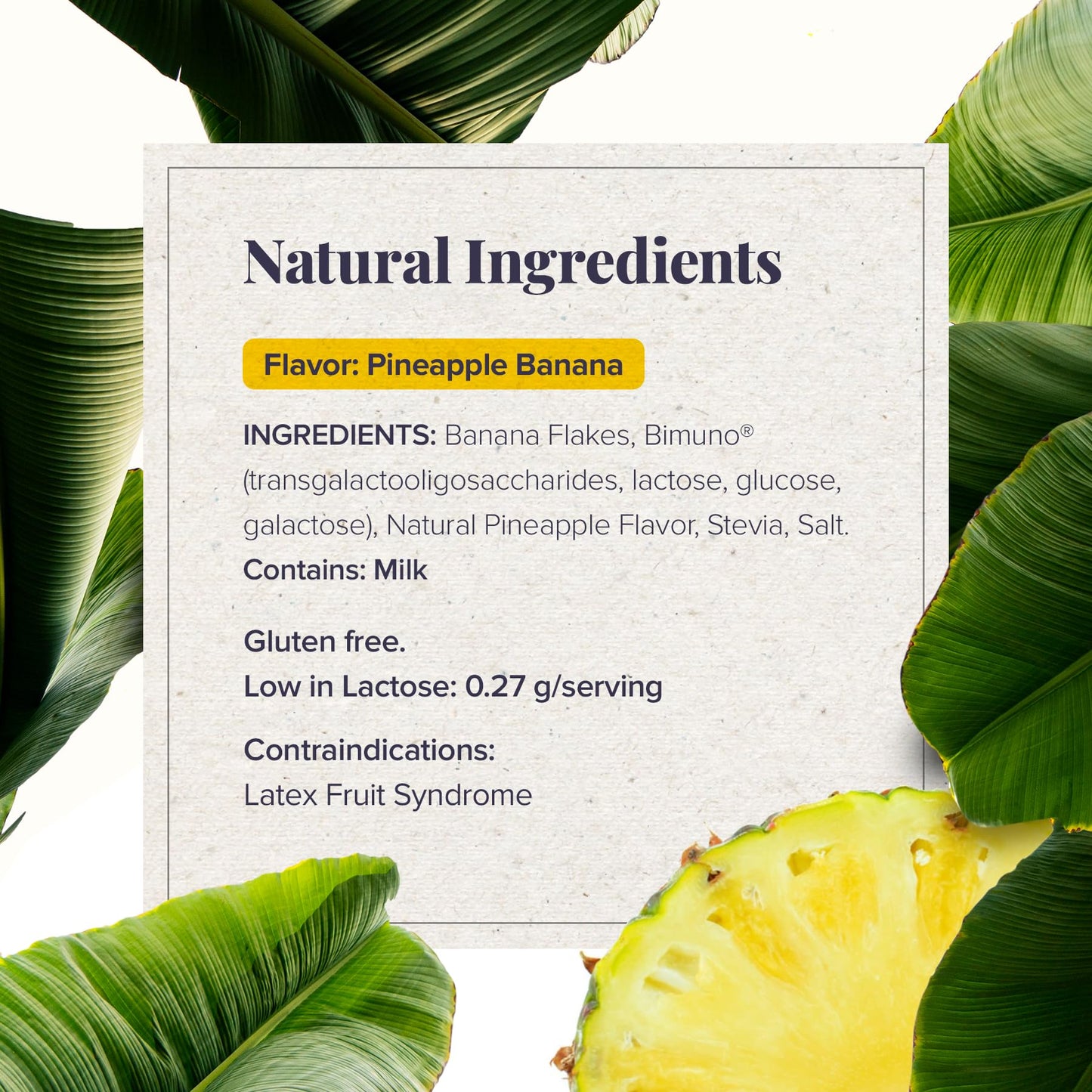 Medtrition Banatrol Natural Anti-Diarrheal with Prebiotics, Relief for IBS and Recurring Diarrhea, Clinically Supported Food, Non-Constipating, 28 Servings (Pineapple)