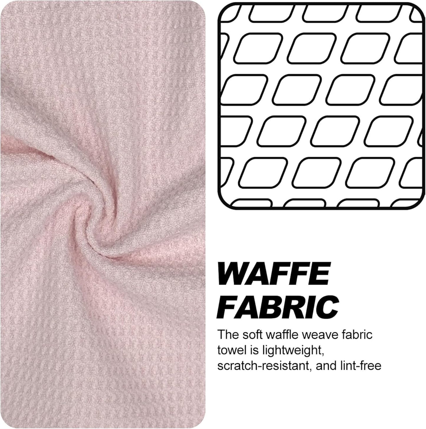 Small Magnetic Golf Towel with Clip, Microfiber Waffle Design - Industrial Strength Magnet for Glof Balls, Golf Bags, Carts Clubs - Pink